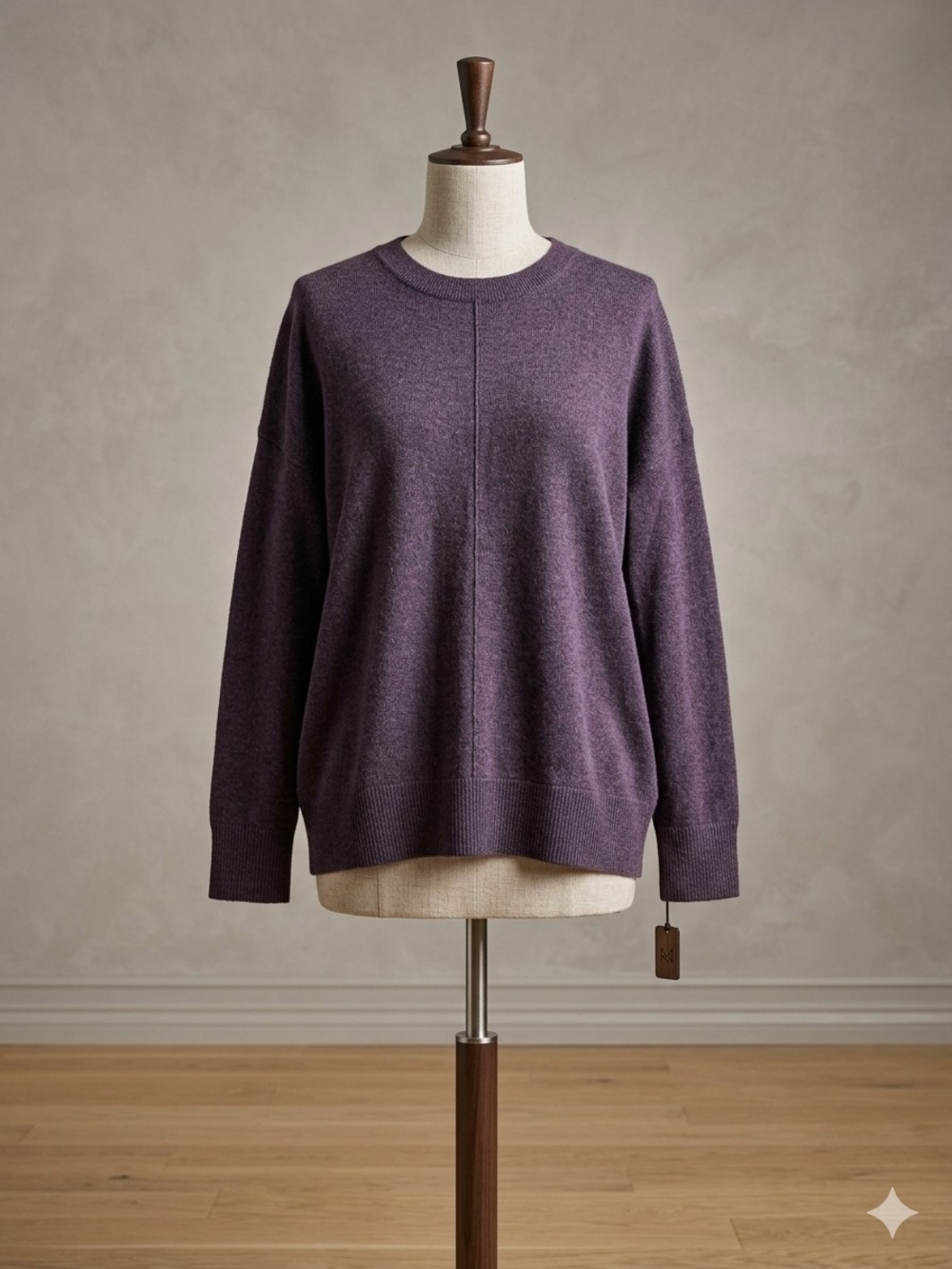 R Essentials Plum Crewneck Pullover